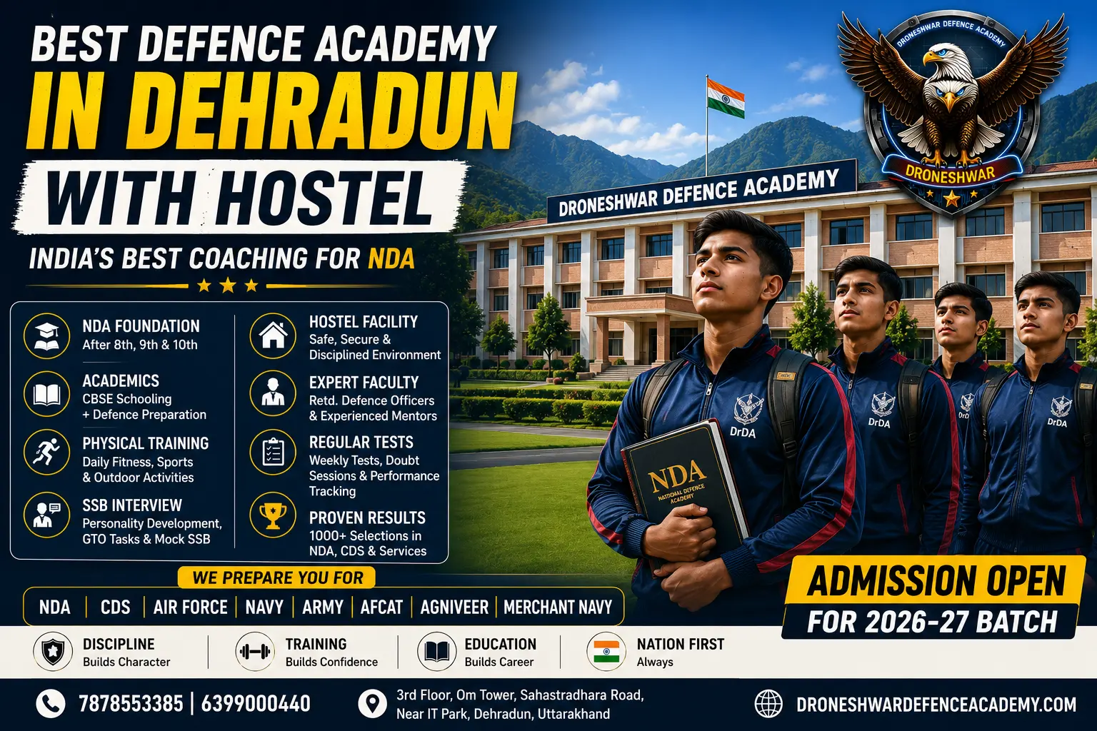 Best Defence Academy in Dehradun with Hostel