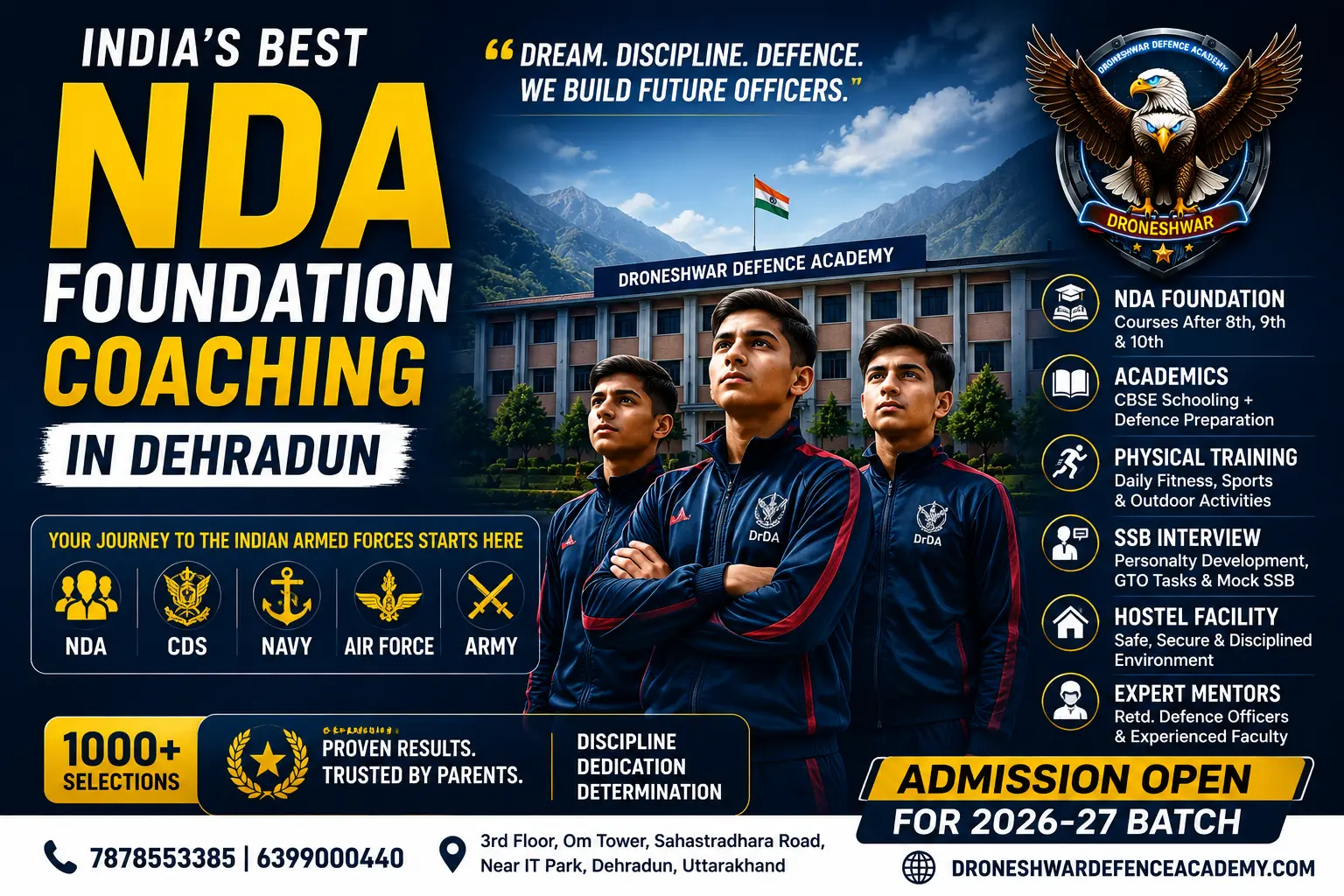 India Best NDA Foundation Coaching in Dehradun